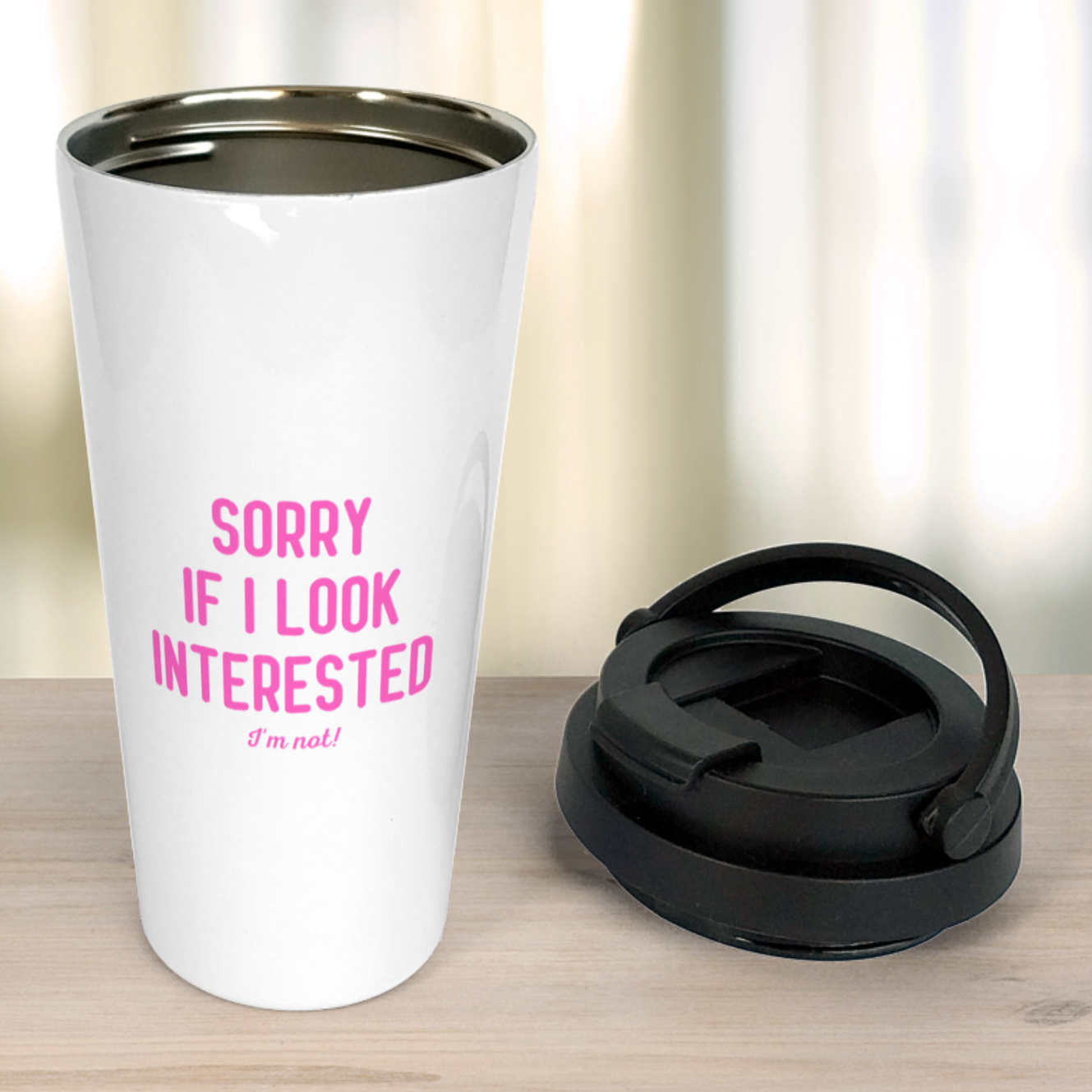 Sorry if I look interested - Travel Mug
